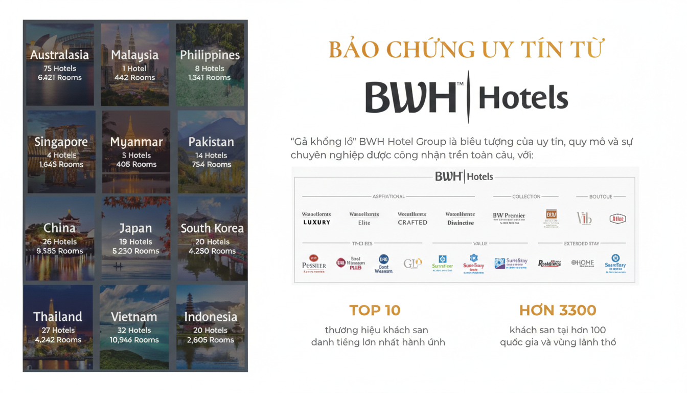 Bảo chứng vàng cho chất lượng dịch vụ 5 sao và khả năng khai thác cho thuê vượt trội.